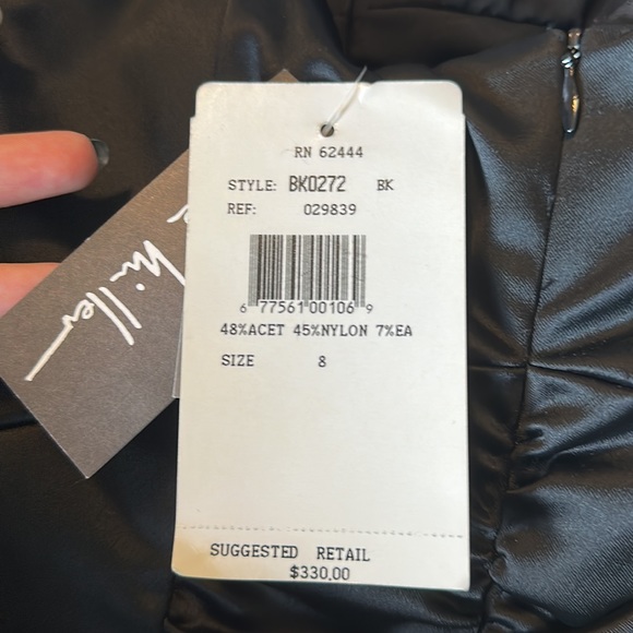 Nicole Miller Black Satin Dress - Picture 2 of 3